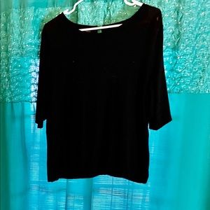 Women’s Short-Sleeved Black Sweater